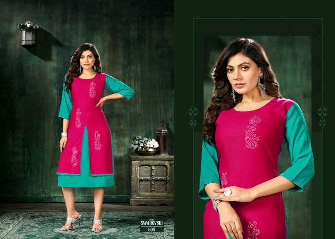 Swarovski Volume 8 By Kunti Designer Kurti Catalog